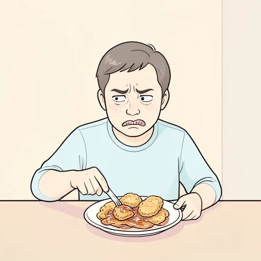 脂っこい食べ物は苦手 - Bildwörterbuch