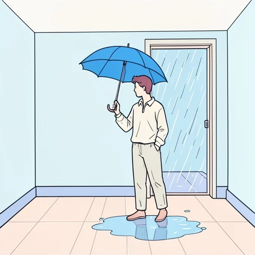 雨が降りそうだから傘を持っていきます。 - Từ điển minh họa
