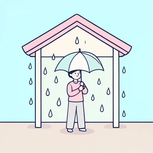 雨が降っています - イラスト辞典
