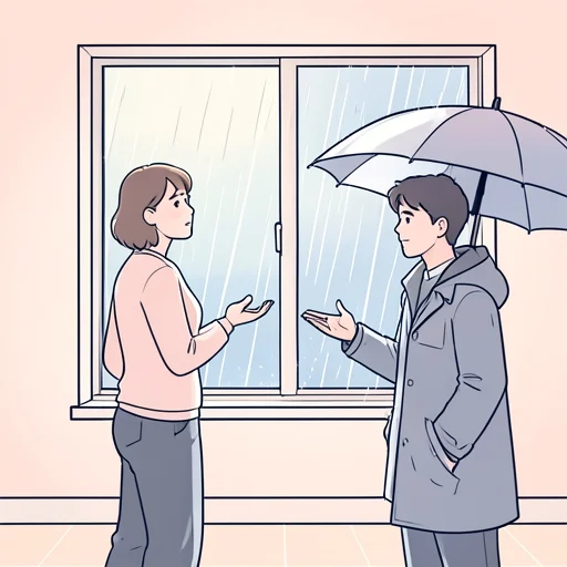 雨が止むまで待ってもいい？ - Illustrated Dictionary