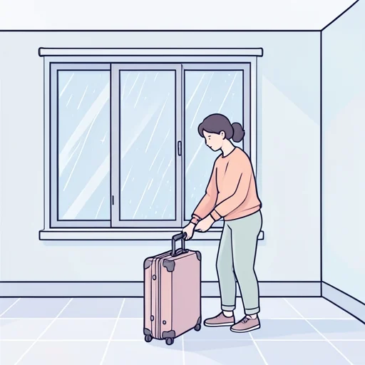 雨が止んだらすぐ出発できるように準備しておこう - Dictionnaire illustré