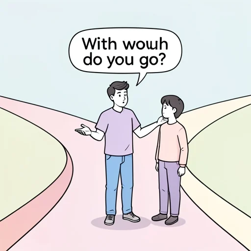あなたは誰と行きますか。 - Dicionário ilustrado