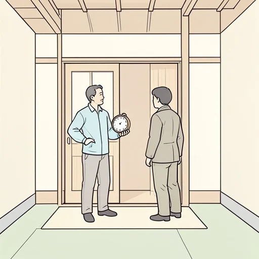 あなたは何時に来ますか。 - イラスト辞典