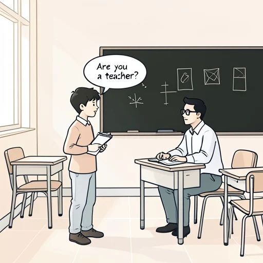 あなたは先生ですか。 - イラスト辞典