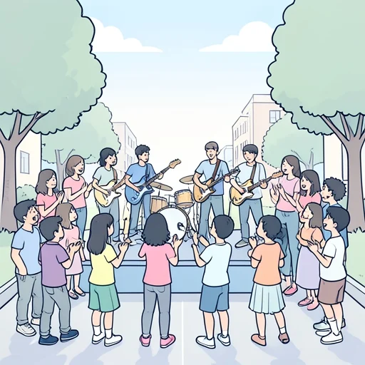あのバンドは若者に流行ってる - Bildwörterbuch