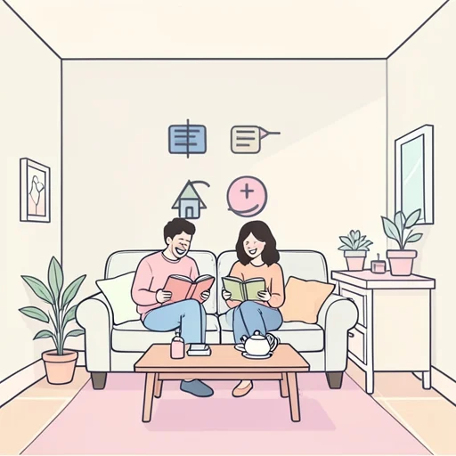あの夫婦、仲がいいよね - Bildwörterbuch