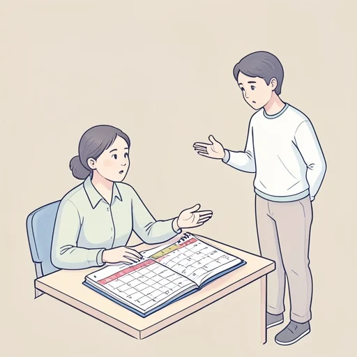 明日の都合どう？ - Bildwörterbuch
