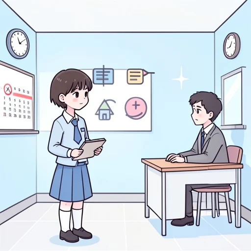 明日出席できる？ - Bildwörterbuch