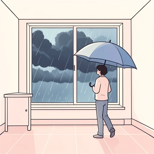 明日は雨が降るかもしれません。 - Từ điển minh họa