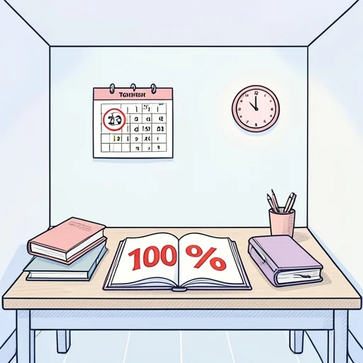 明日は試験だ - Bildwörterbuch