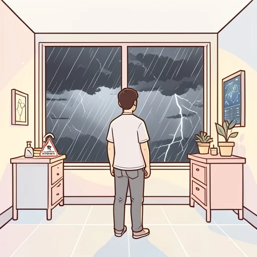 明日は台風が来るということだ - 그림 사전