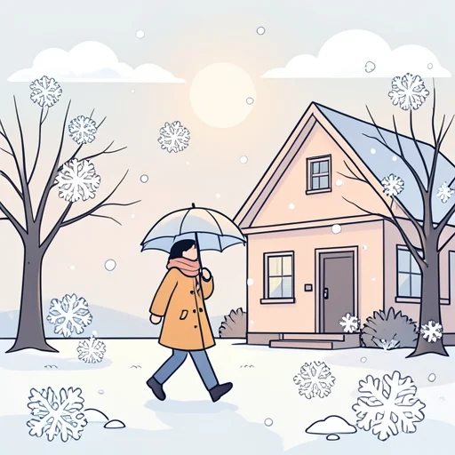 明日は雪が降るそうです - Dictionnaire illustré