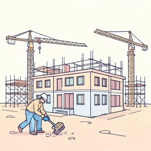 新しいビルの建設工事が始まってる - Bildwörterbuch