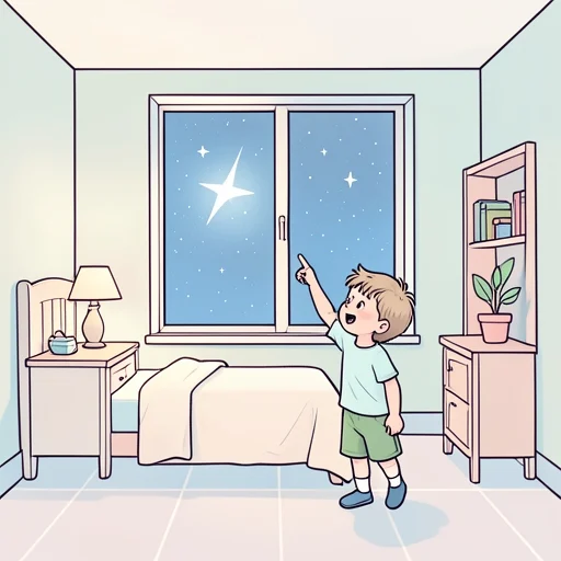 新しい星が発見された - Bildwörterbuch