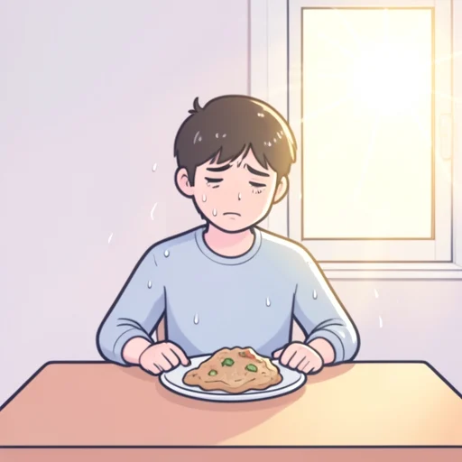 暑さで食欲がなくなってしまった - Bildwörterbuch