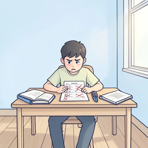 勉強したのにテストは難しかった - Illustrated Dictionary