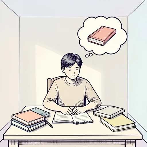 勉強するのを忘れました。 - 그림 사전