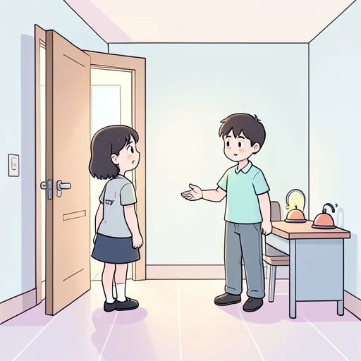 ベルが鳴ったら入ってきて - Bildwörterbuch