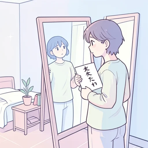 美人だねって言われたけど、どうもそうは思えない - Bildwörterbuch