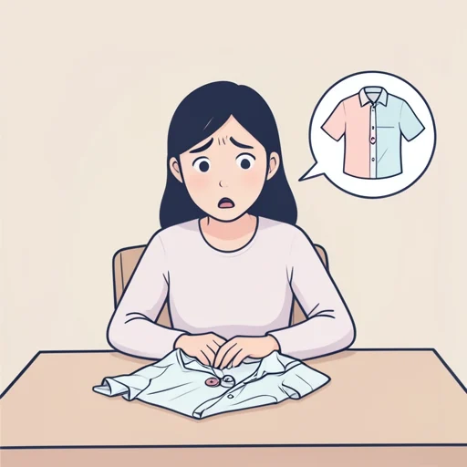 ボタンを付けるの忘れてた - Bildwörterbuch