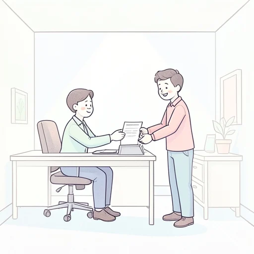 部長に許可もらった - Bildwörterbuch