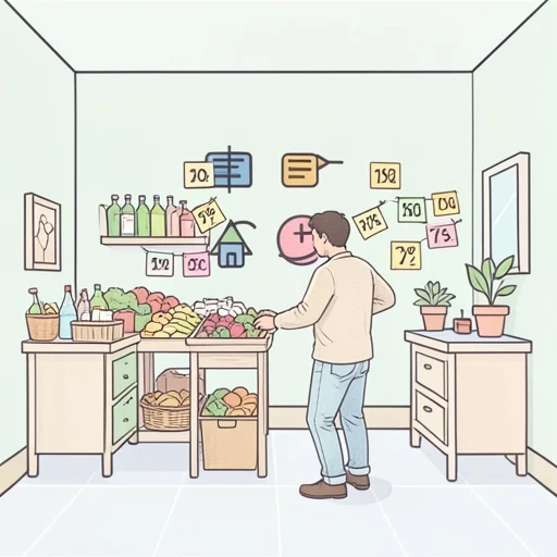 物価が上昇して生活が厳しくなった - Bildwörterbuch