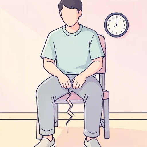 長時間座ってて膝がバキバキ - Bildwörterbuch