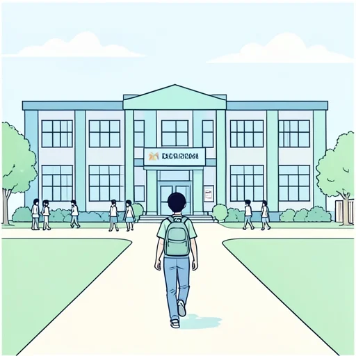 中学校に通ってた - Bildwörterbuch