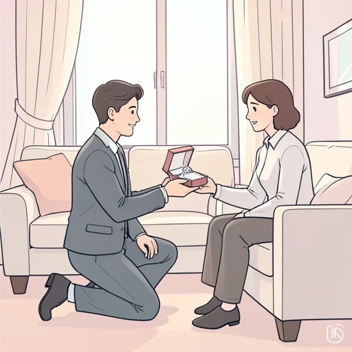 ダイヤの指輪を買ってプロポーズしたい - Bildwörterbuch
