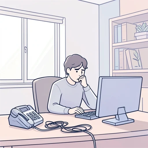 電話回線が不通になっている - Bildwörterbuch