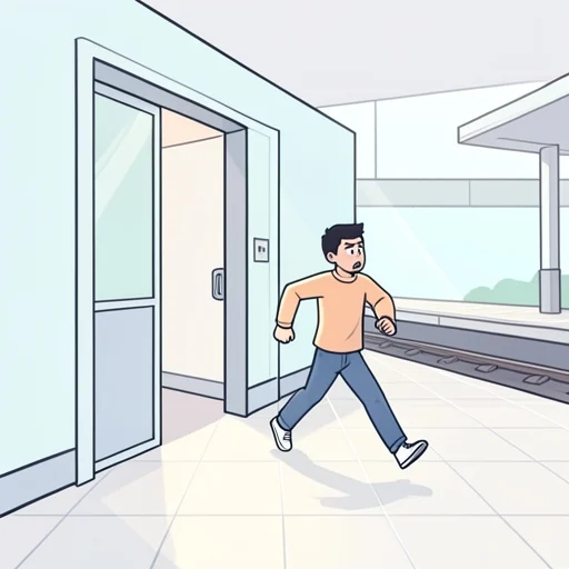 ドアが閉まろうとしているから急いだほうがいい - Illustrated Dictionary