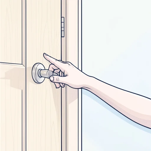 ドアを開けようとしました。 - Dizionario illustrato