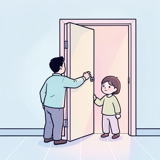 ドアをノックしても誰も出てこなかった - Bildwörterbuch