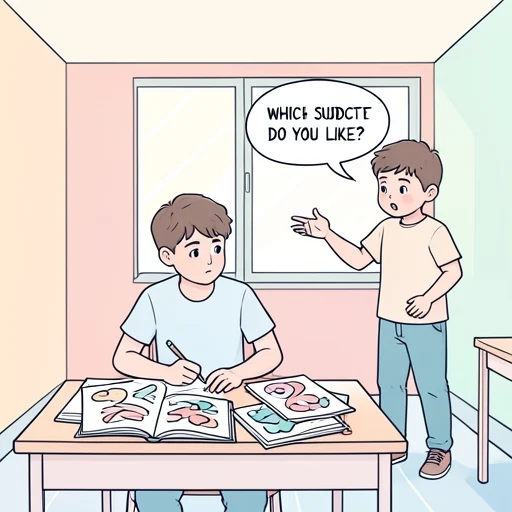 どの科目が好き？ - Bildwörterbuch
