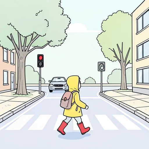 道路を横断する - Bildwörterbuch