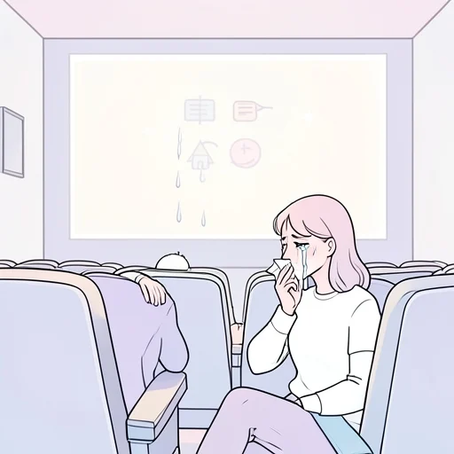 映画で泣いちゃった - Bildwörterbuch