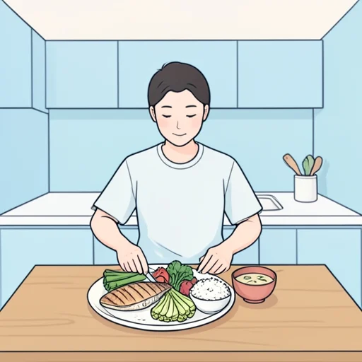 栄養バランス大事 - Bildwörterbuch