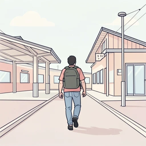 駅から歩きます - Bildwörterbuch
