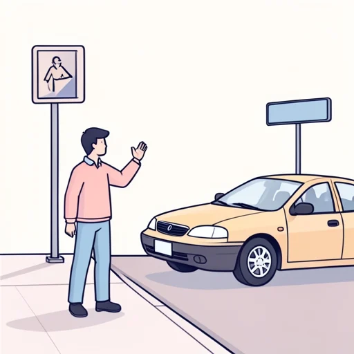 駅まで歩くの面倒だからタクシー乗ろう - Bildwörterbuch