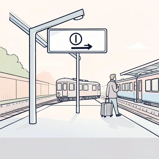 駅まで1駅おきだ - Bildwörterbuch