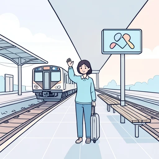 駅にいるから、ちょっと来て - Bildwörterbuch
