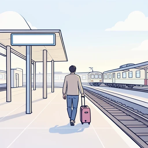 駅に向かってる - Bildwörterbuch