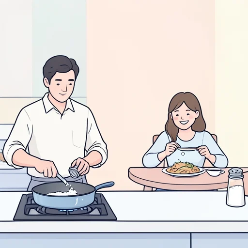 塩分を減らせば健康になる - Bildwörterbuch