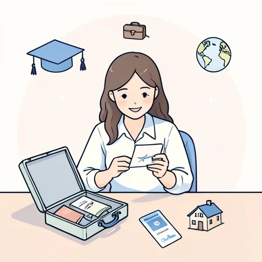 複数の選択肢を検討した結果、彼女は留学することにした - Bildwörterbuch