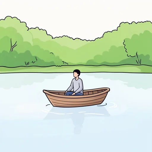 舟で川を渡った - Bildwörterbuch