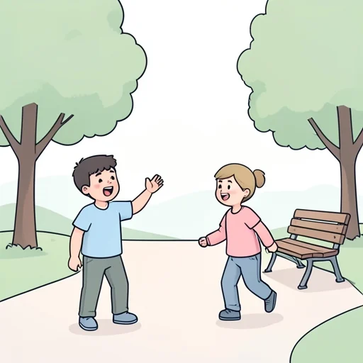 古い友と再会した - Bildwörterbuch