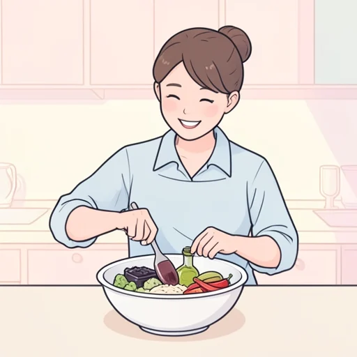 二つの文化を混ぜると新しい味になる - Bildwörterbuch
