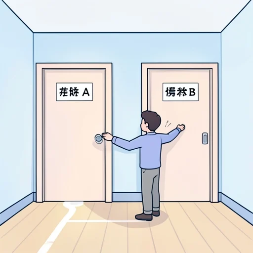 二つの選択肢を比較した結果前者を選んだ - Bildwörterbuch