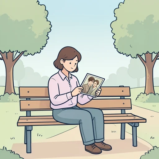 ふと昔の友人のことを思い出した - Bildwörterbuch