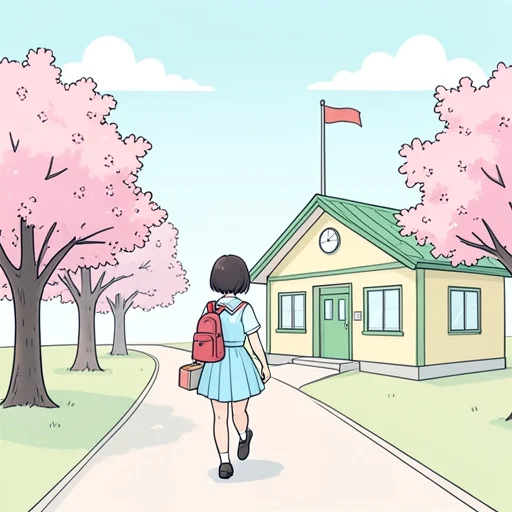 学校に行きます - Dicionário ilustrado